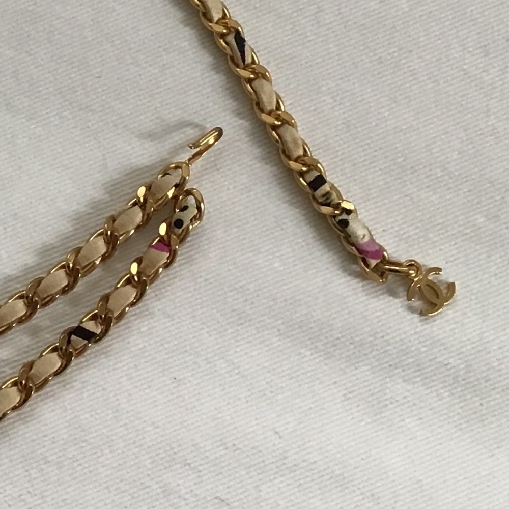 Chanel vintage chain multi color belt
